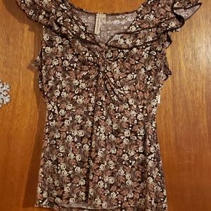 Brown Pattern Blouse